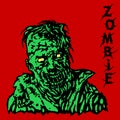 Danger zombie. Vector illustration.