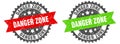 danger zone band sign. danger zone grunge stamp set Royalty Free Stock Photo