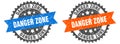 danger zone band sign. danger zone grunge stamp set Royalty Free Stock Photo
