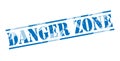 Danger zone blue stamp Royalty Free Stock Photo
