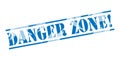 Danger zone blue stamp Royalty Free Stock Photo