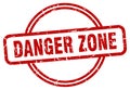 danger zone stamp. danger zone round vintage grunge label. Royalty Free Stock Photo