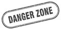 danger zone stamp. rounded grunge textured sign. Label Royalty Free Stock Photo
