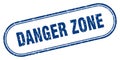 Danger zone stamp. rounded grunge textured sign. Label Royalty Free Stock Photo