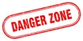 Danger zone stamp. rounded grunge textured sign. Label Royalty Free Stock Photo