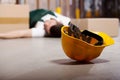 Dangerous accident during work Royalty Free Stock Photo