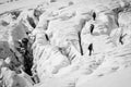 Dangerous alpine climbing