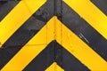 Dangerous area with a closed black and yellow lines