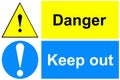 Danger keep out sign Royalty Free Stock Photo