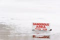 Dangerous area: Thin Ice Royalty Free Stock Photo
