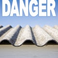 Dangerous asbestos roof detail Royalty Free Stock Photo