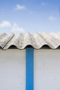 Dangerous asbestos roof Royalty Free Stock Photo