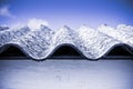 Dangerous asbestos roof. Royalty Free Stock Photo