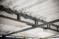 Dangerous asbestos roof Royalty Free Stock Photo