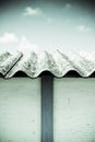 Dangerous asbestos roof Royalty Free Stock Photo