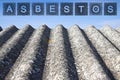 Dangerous asbestos roof. Royalty Free Stock Photo