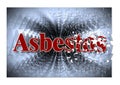 Dangerous asbestos text - concept image in jigsaw puzzle shape Royalty Free Stock Photo