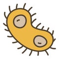 Dangerous Bacteria vector Genetics concept colored icon or symbol