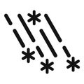 Dangerous blizzard icon, simple style