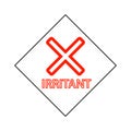 Irritant substance sticker