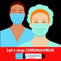 Dangerous chinese nCoV coronavirus. Vector illustration for web design or print.