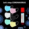 Dangerous chinese nCoV coronavirus. Vector illustration for web design or print.