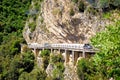 Dangerous cliff road above Garda lake