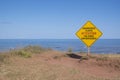 Dangerous Cliff Warning Sign