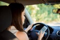 Dangerous driving, addiction to social medias Royalty Free Stock Photo