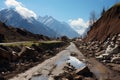 Dangerous early spring Mountains, rocks, and a treacherous bugle road