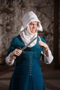 Dangerous Nun with Knife Royalty Free Stock Photo