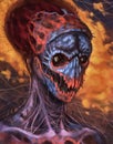 Illustration dangerous evil spider character - digital fantasy painting