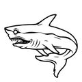 Dangerous ferocious shark tattoo concept Royalty Free Stock Photo