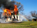 Dangerous Fire Being Controled Royalty Free Stock Photo