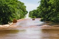 Dangerous flooding after midwestern storms Royalty Free Stock Photo