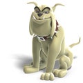 Dangerous and funny toon dog Royalty Free Stock Photo