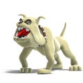 Dangerous and funny toon dog Royalty Free Stock Photo
