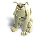 Dangerous and funny toon dog Royalty Free Stock Photo