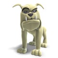 Dangerous and funny toon dog Royalty Free Stock Photo