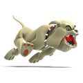 Dangerous and funny toon dog Royalty Free Stock Photo