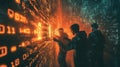 Dangerous group of hackers. Internet cyber crime. system breaking and malware concept. By generative Ai