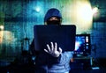 Dangerous hacker stealing data -concept Royalty Free Stock Photo