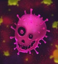 The dangerous and harmful viruses from Wuhan. Royalty Free Stock Photo