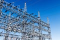 Dangerous High Voltage Electrical Power Substation VII Royalty Free Stock Photo
