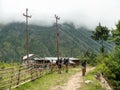 Dangerous high voltage line in Thamchok village - Nepal