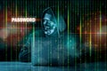 Dangerous Hooded hacker Royalty Free Stock Photo