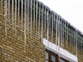 Dangerous icicles Royalty Free Stock Photo