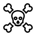 Dangerous  Isolated Vector icon that can be easily modified or edited Royalty Free Stock Photo