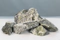 Dangerous mineral asbestos stone with fiber Royalty Free Stock Photo