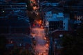 Dangerous Night Streets in the Midwest Rust Belt Royalty Free Stock Photo